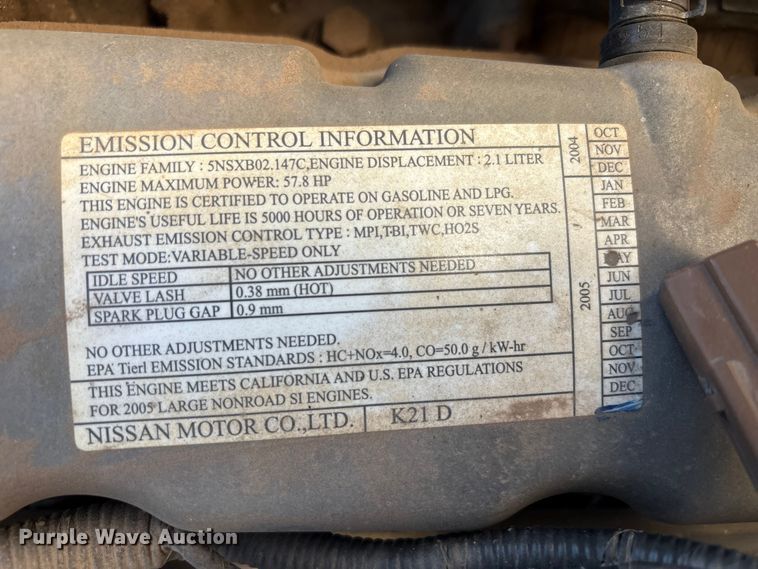 image for item EF6072 Komatsu F G25T-14 forklift