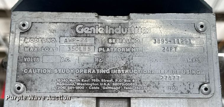 image for item EH4070 Genie AWP-24 vertical lift