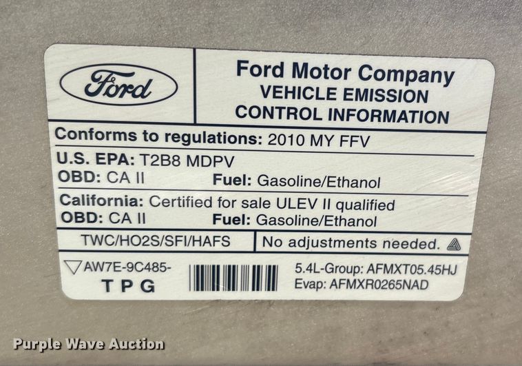 image for item EH7514 2010 Ford E350 van