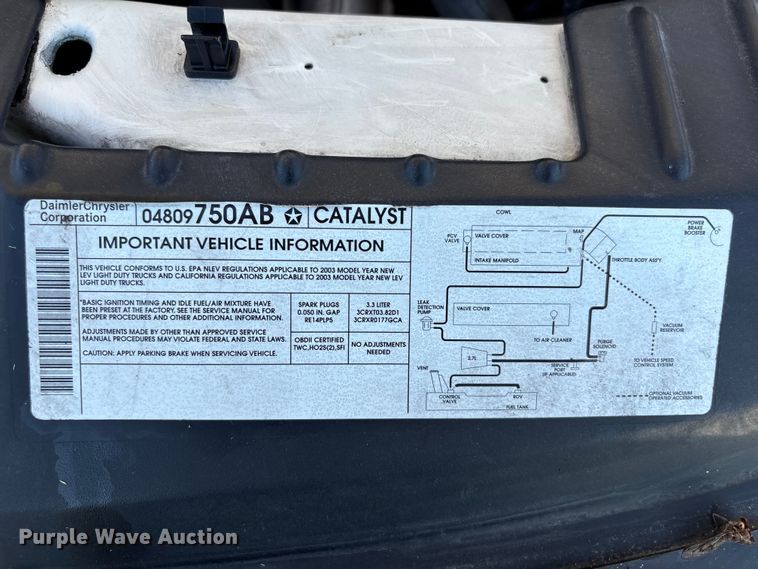 image for item EH7527 2003 Dodge Grand Caravan van