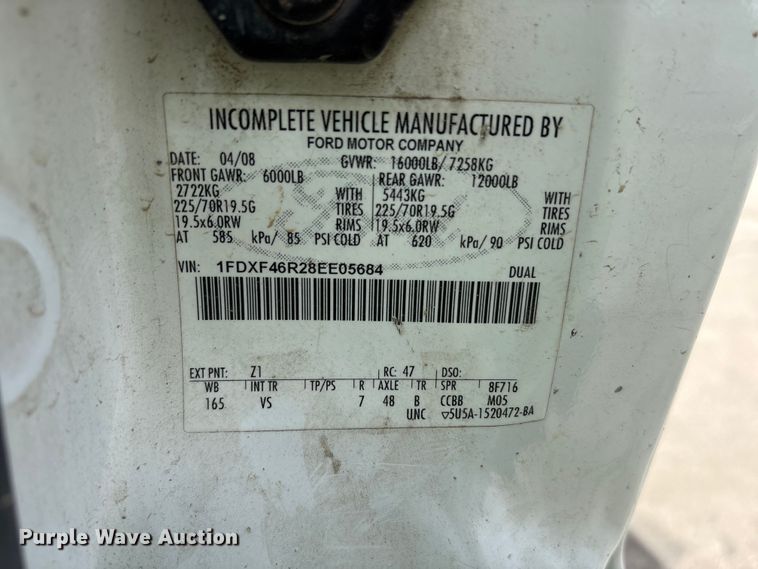 image for item EM6096 2008 Ford F450 Super Duty flatbed truck