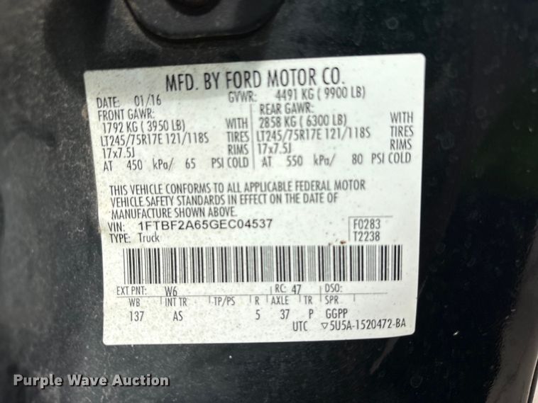 image for item EM6097 2016 Ford F250 Super Duty Quad Cab dump bed pickup truck