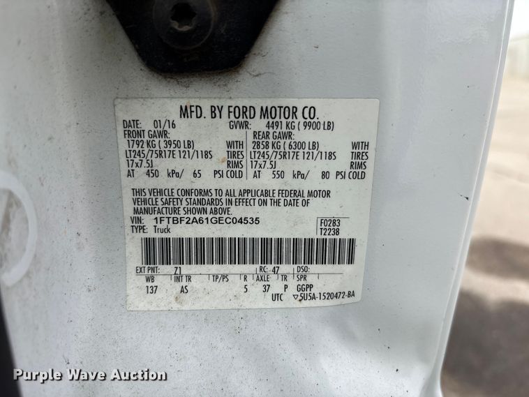 image for item EM6098 2016 Ford F250 Super Duty pickup truck