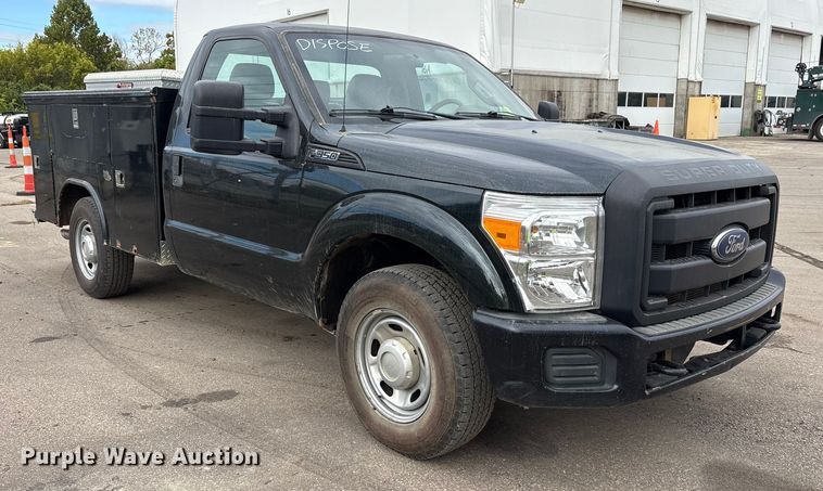 image for item EM6099 2012 Ford F350 Super Duty utility bed pickup truck