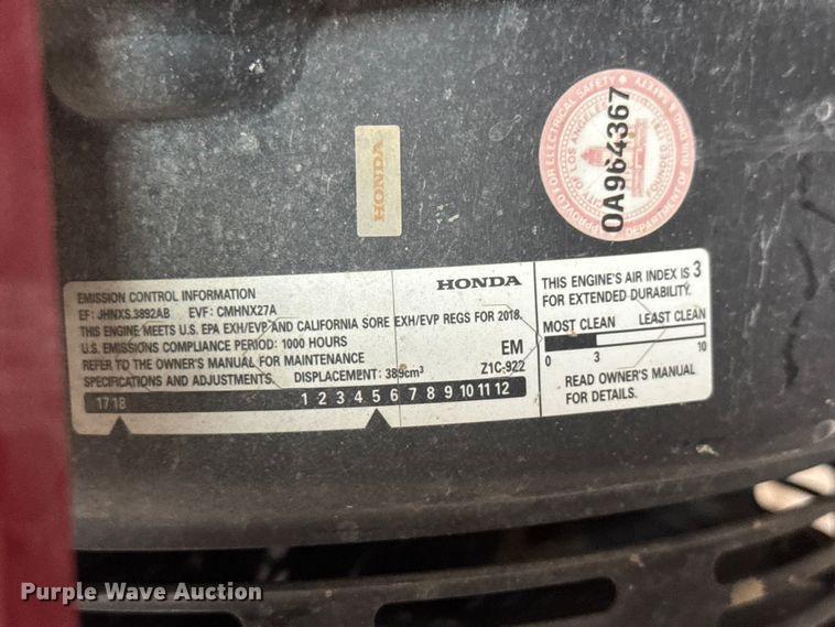 image for item EM8264 Honda EB 6500X generator