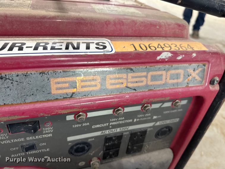 image for item EM8265 Honda EB 6500X generator