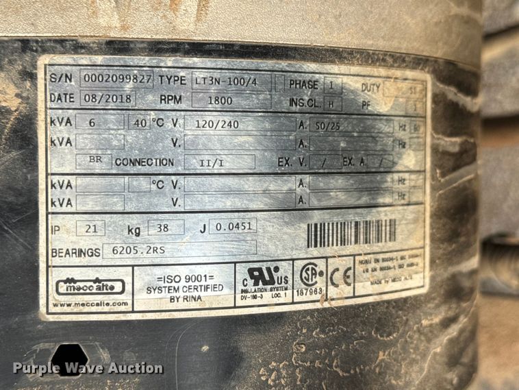 image for item EM8271 2019 Doosan LCV6WKUB-60HZ-T4F light plant