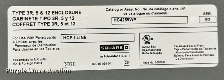 image for item EM8287 (2) Square D 600 amp electrical panels