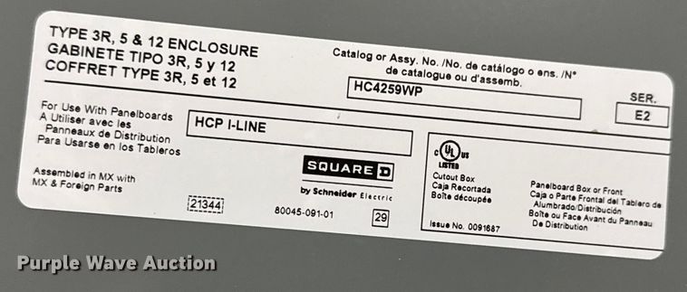 image for item EM8288 (2) Square D 600 amp electrical panels