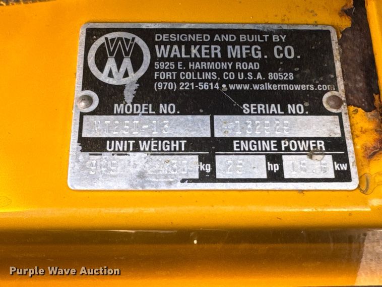 image for item EM8307 Walker MT25i-13 ZTR lawn mower