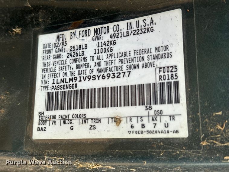 image for item EM8362 1995 Lincoln Mark VIII 