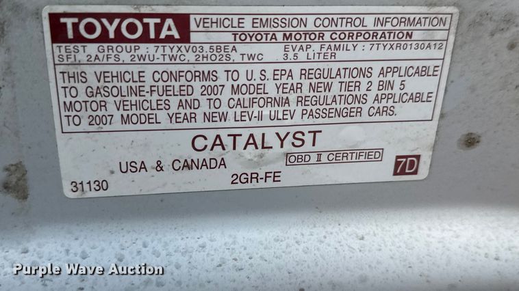 image for item EM8373 2007 Toyota Camry 