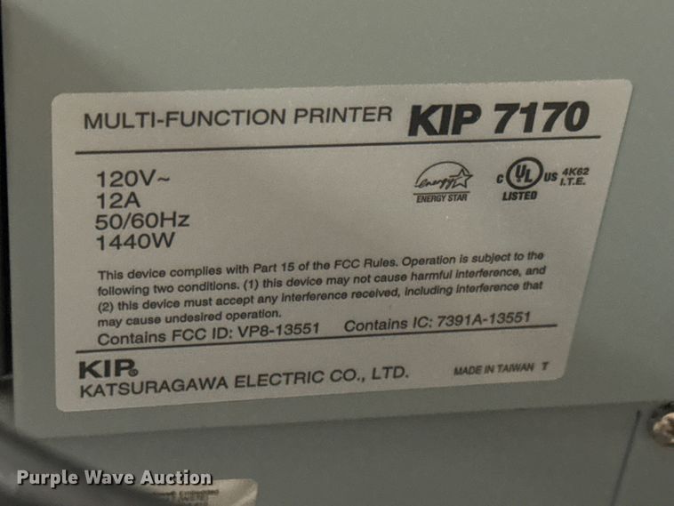 image for item EM8401 Kip 7170 plotter printer 