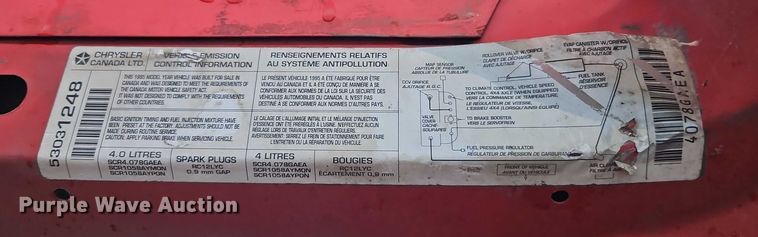 image for item EO4687 1995 Jeep Wrangler SUV