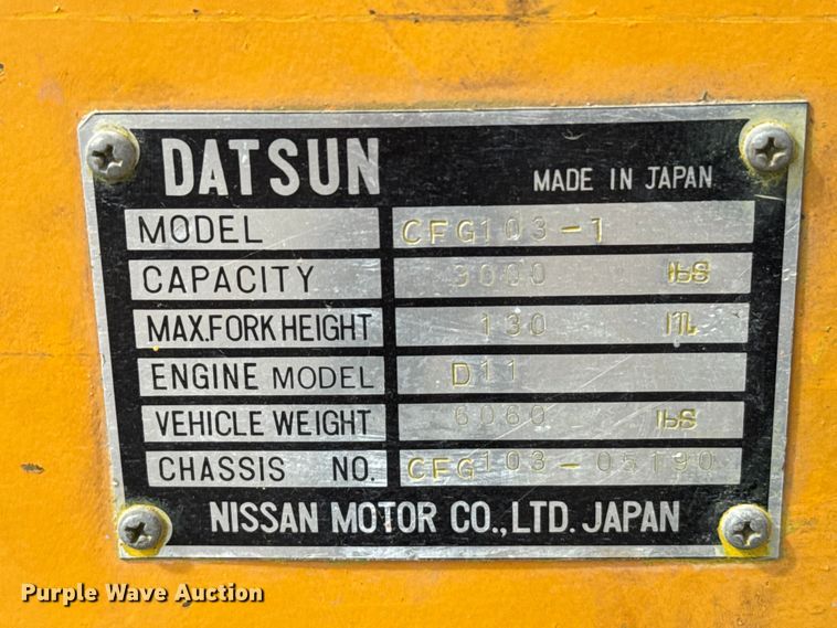 image for item ER2490 Carson CFG103-1 forklift