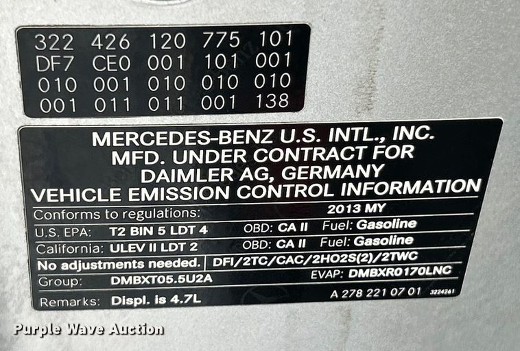 image for item ET3135 2013 Mercedes-Benz GL450 SUV