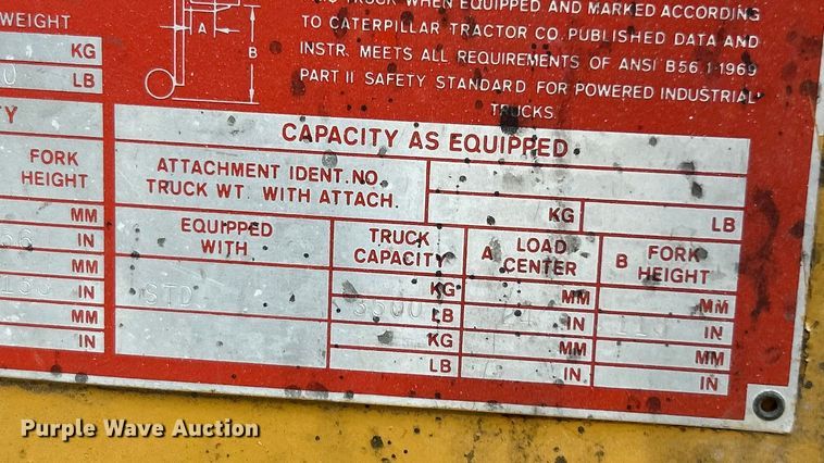 image for item ET3250 Caterpillar T35B forklift