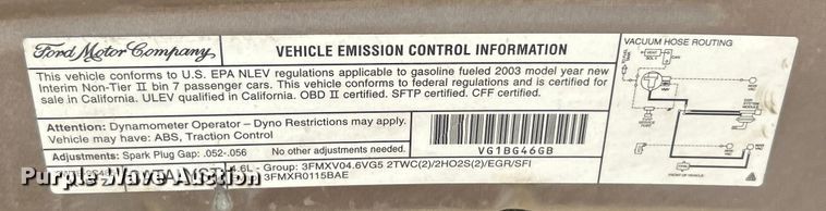 image for item ET3263 2003 Mercury Grand Marquis 