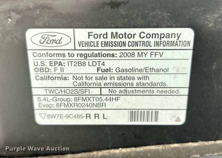 image for item ET3324 2008 Ford F150  SuperCrew pickup truck