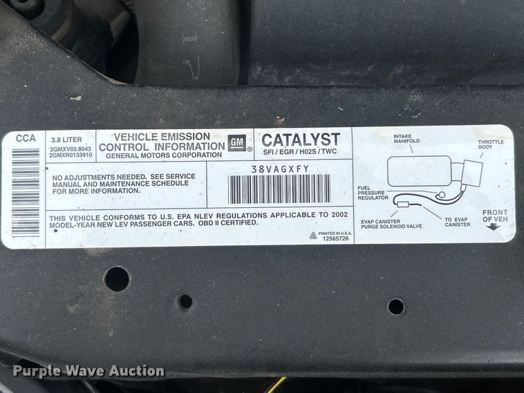 image for item ET3327 2002 Chevrolet Monte Carlo SS 