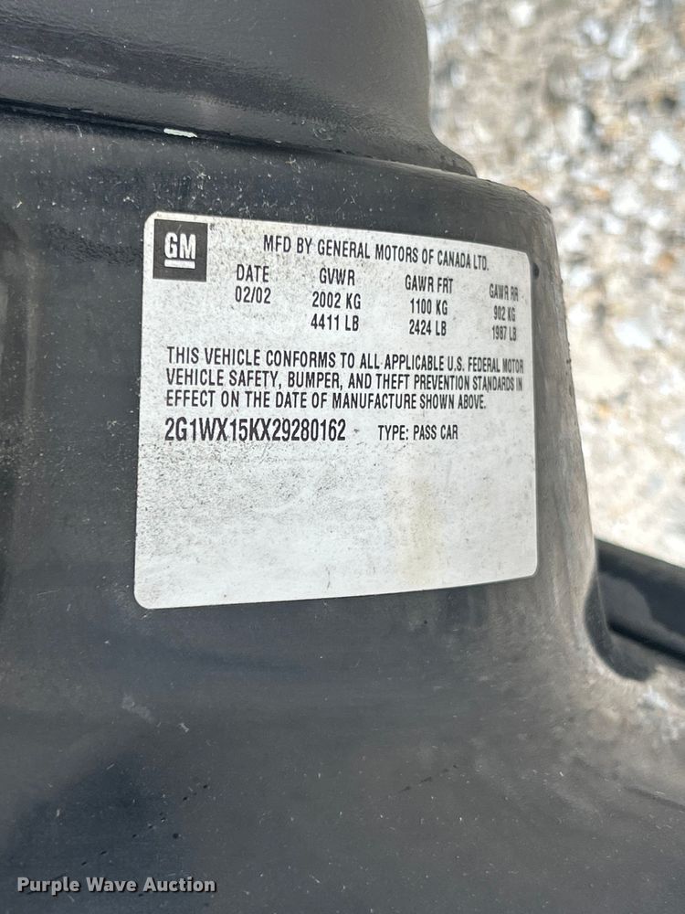 image for item ET3327 2002 Chevrolet Monte Carlo SS 