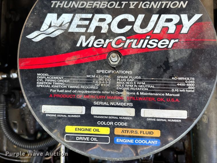 image for item ET4654 2003 Sea Ray SRX boat