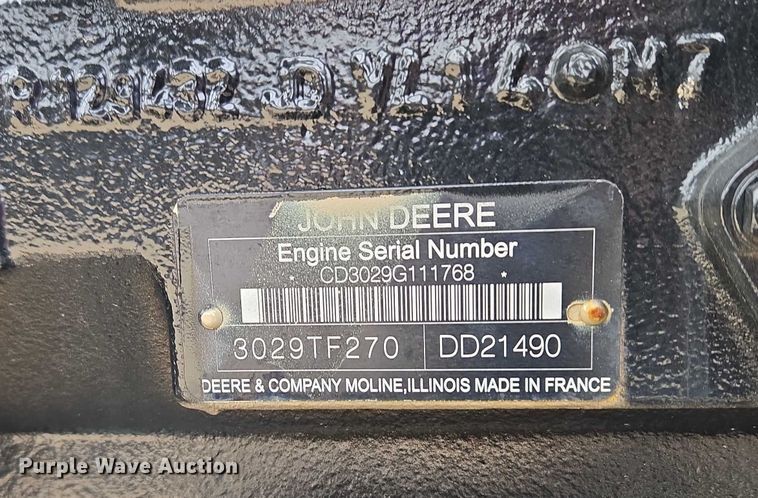 image for item EU3842 John Deere 3029TF270D engine