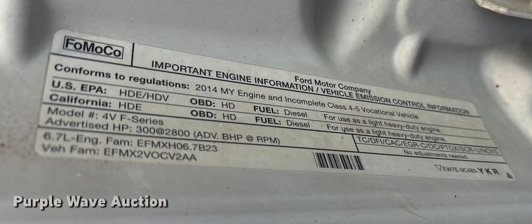 image for item EU4704 2014 Ford F550 Super Duty XL utility / service truck