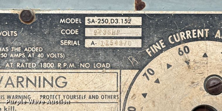 image for item EU5063 Lincoln SA-250 D3.152 welder/generator