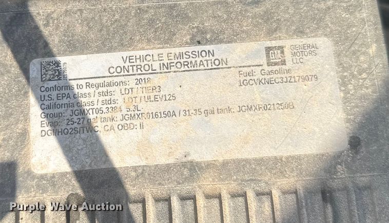 image for item EU6086 2018 Chevrolet Silverado 1500 Double Cab pickup truck