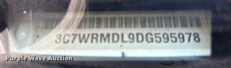 image for item EU7048 2013 RAM 5500 box truck