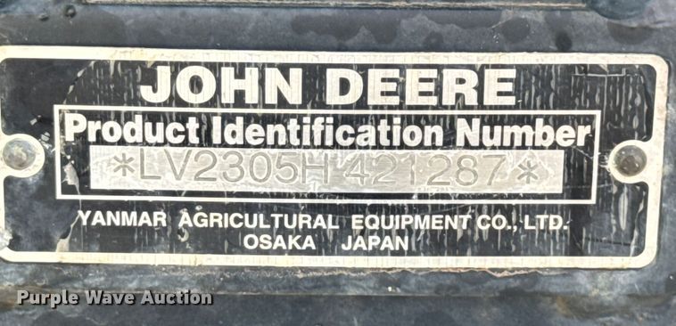 image for item EV1991 2008 John Deere  2305 MFWD tractor