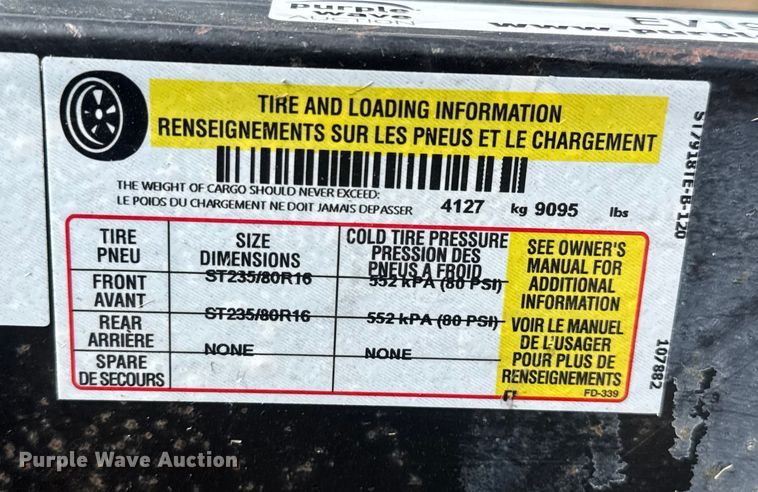 image for item EV1996 2015 Novae Sure-Trac tilt deck utility trailer