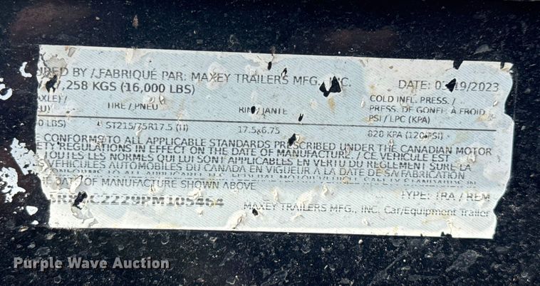 image for item EV1997 2023 Maxx-D tilt deck utility trailer