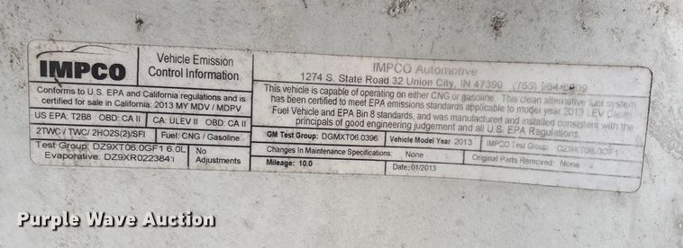 image for item EV3094 2013 Chevrolet Silverado 2500HD Ext. Cab pickup truck