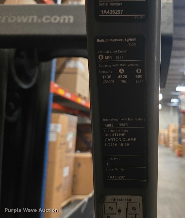 image for item EV5356 2015 Crown RC5545-40 forklift