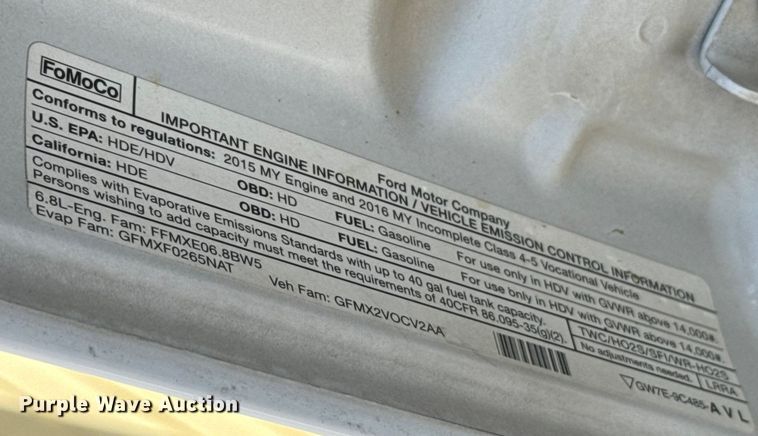 image for item GH9322 2016 Ford F550 Super Duty flatbed truck