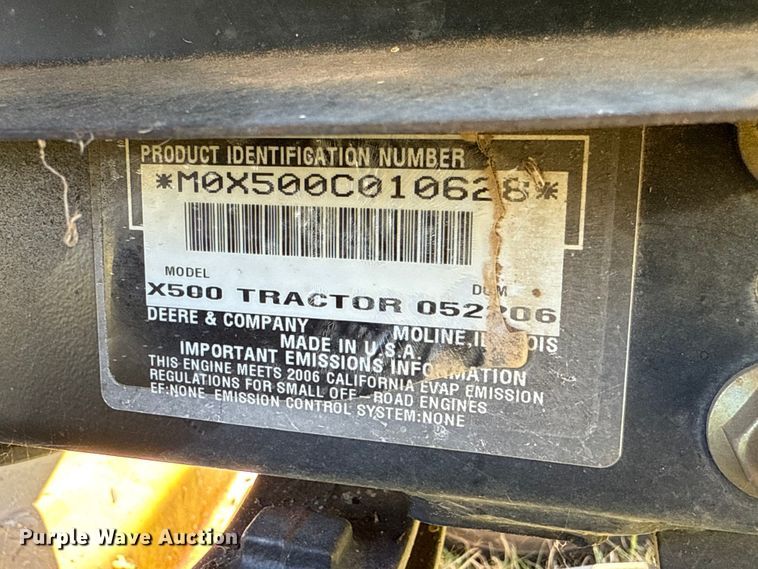 image for item GH9426 John Deere X500 Multi-Terrain lawn mower