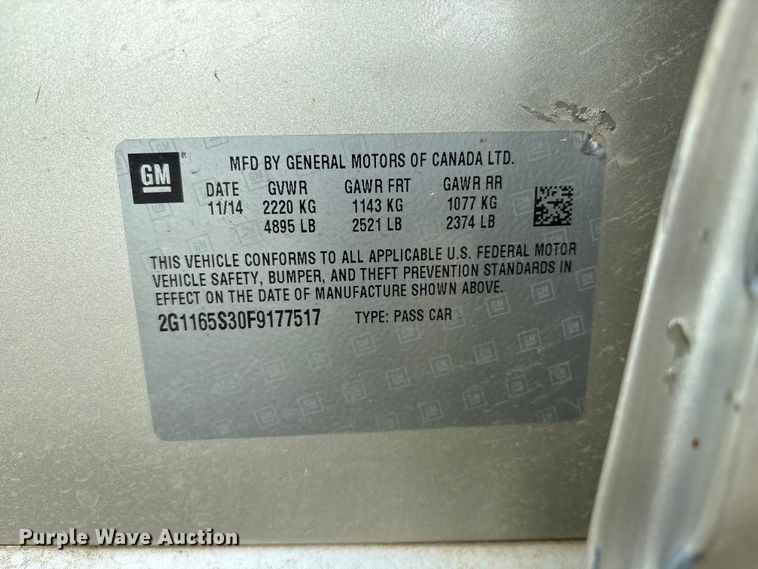 image for item IE9233 2015 Chevrolet Impala 