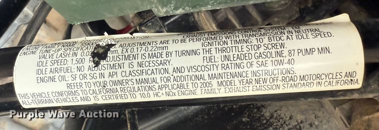 image for item NU9658 2005 Suzuki Eiger QuadRunner ATV