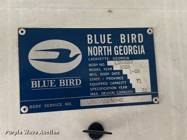 image for item NU9701 2009 Blue Bird Vision school bus