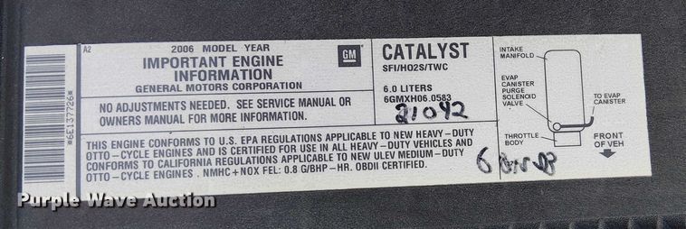 image for item NU9715 2006 Chevrolet Silverado 3500 dump bed pickup truck