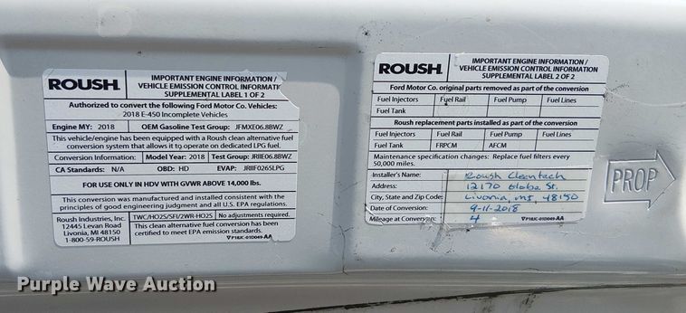 image for item NU9721 2018 Ford E450 Super Duty delivery truck