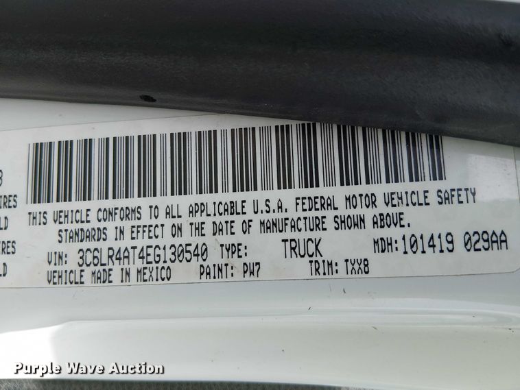 image for item YA1200 2014 RAM 2500 pickup truck