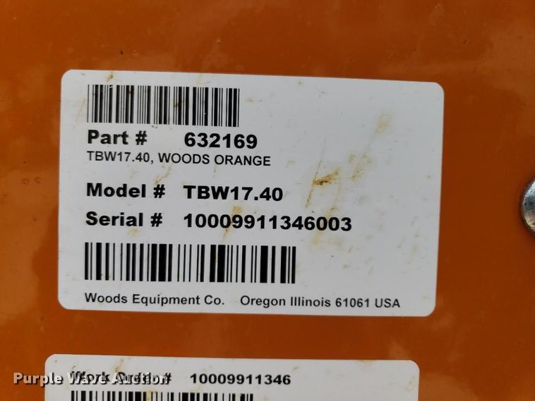 image for item YA1281 2025 Woods TBW17.40 batwing finish mower