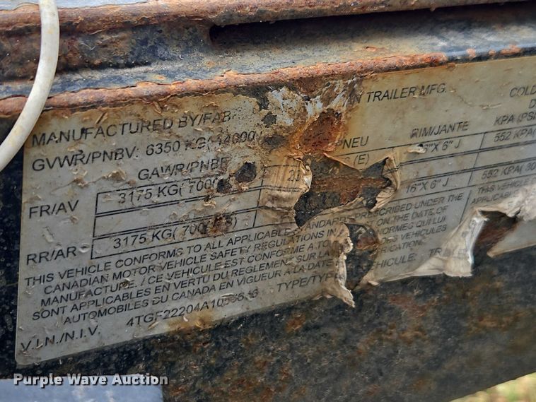 image for item DE2201 2010 Titan tilt deck equipment trailer