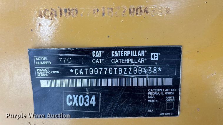 image for item DH8733 2008 Caterpillar 770 haul truck