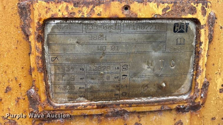 image for item DH8734 2007 Caterpillar 988H wheel loader