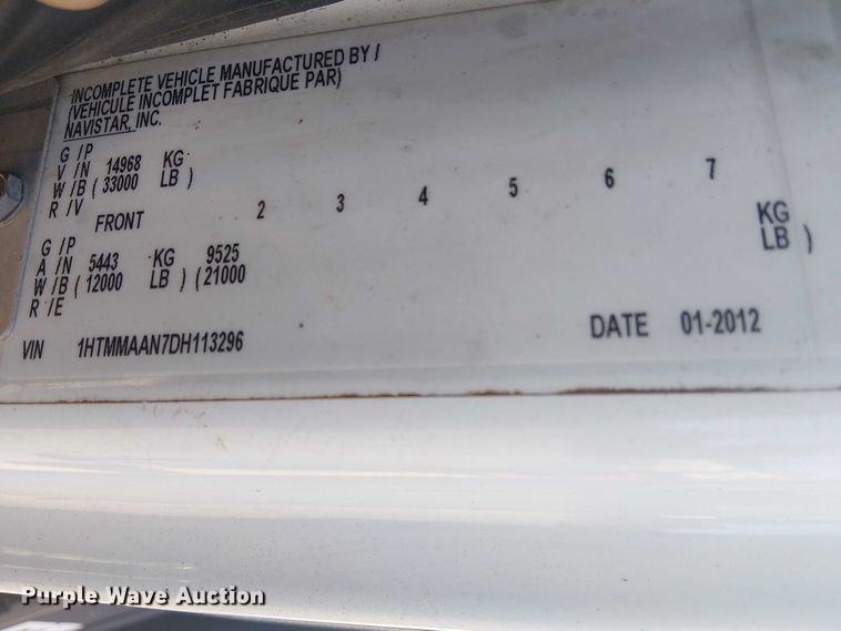 image for item DJ7829 2013 International 4300 crane truck