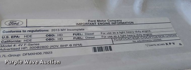 image for item DJ7863 2013 Ford F550 Super Duty utility / service truck